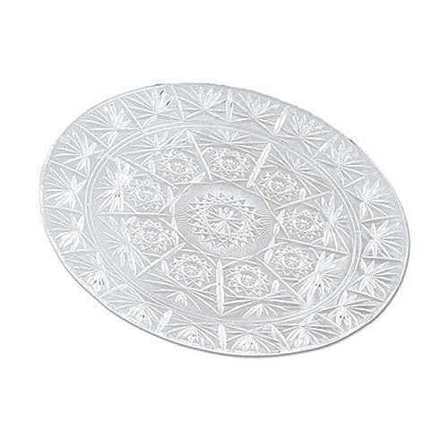 Plastic Crystalware Tray 13&#034; Round Royal Industries NC 1313 CLR - Set of 6