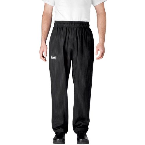 Chefwear ultimate chef pant 3500-50 size med black/grey pinstripe for sale