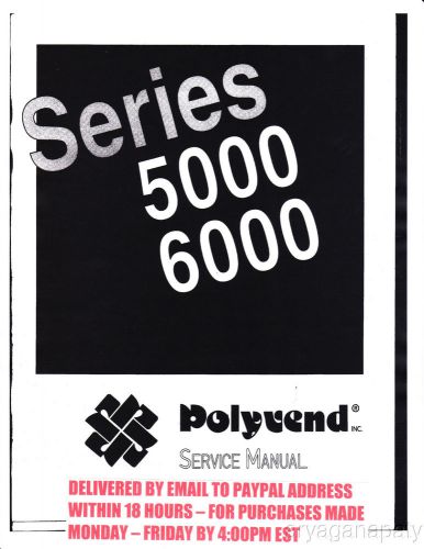 Polyvend series 5000 6000 service manual (79 pages) pdf sent by email for sale