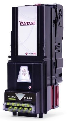 New coinco vantage bill acceptor $1&#039;s, $5&#039;s, $10&#039;s &amp; $20&#039;s mdb 2 year warranty for sale