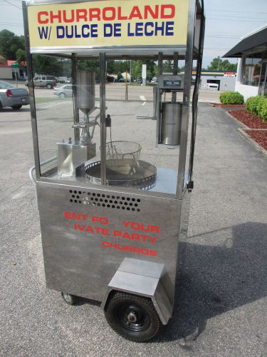 Churro commercial food mobile vending cart stainless steel for sale