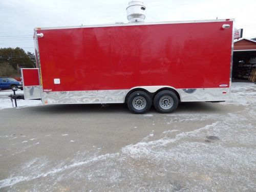 Concession trailer 8.5&#039;x20&#039; red - vending food catering (with appliances) for sale