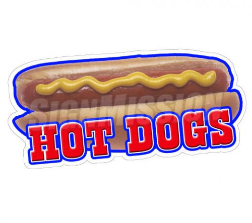HOT DOGS II Concession Decal sign dog vendor cart trailer stand sticker