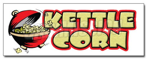 12&#034; KETTLE CORN DECAL sticker carmel popcorn  popped hot buttered pop corn