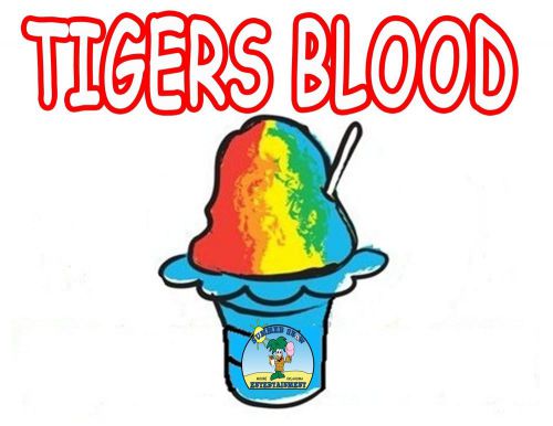 TIGERS BLOOD SYRUP MIX Snow CONE/SHAVED ICE Flavor GALLON CONCENTRATE #1 FLAVOR