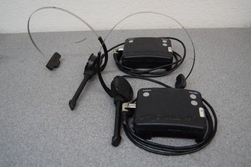 2 HME COM400  Drive Thru Intercom Beltpacks w 3 Headsets Parts or repair