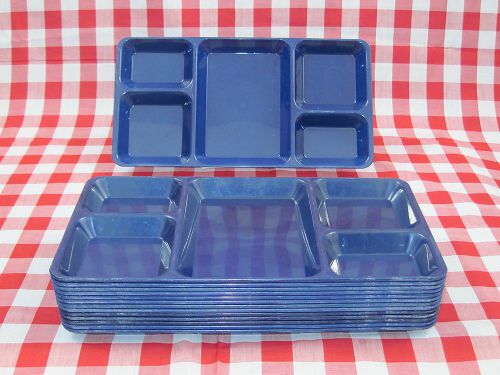 (24) Used - 5 Section - Plastic Lunch Picnic Patio Organizing Sorting Trays - B