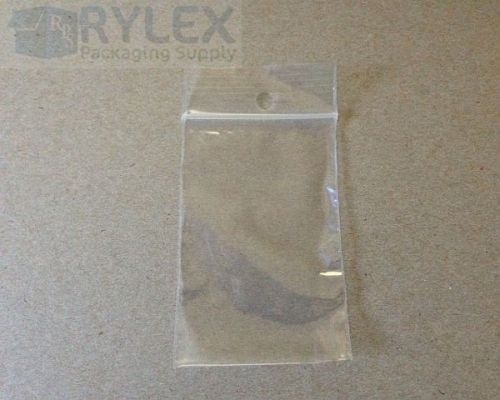(100) 3&#034; x 5&#034; Reclosable Zip Lock Bags with Hang Hole
