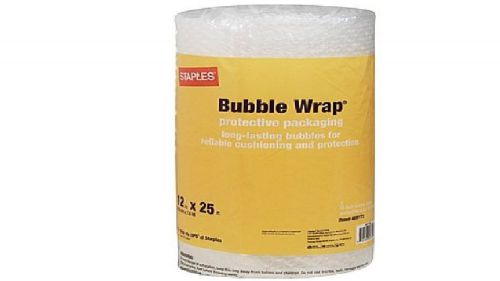 Staples Standard Bubble Wrap, 12&#034; x 25&#039;