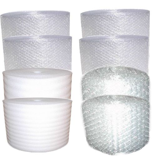 630-700 ft. 6 Inch Foam + Large AND Small Bubble Wrap Rolls  FREE SHIPPING Combo