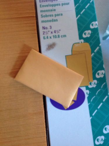Quality Park Kraft Coin &amp; Small Parts Envelopes ~ 50 Quantity 50262 Envelope