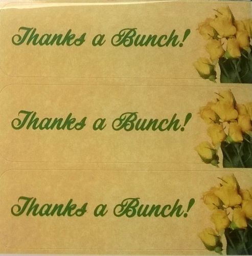 35 x Thanks a Bunch Stickers for Invitations Thank you Cards Invoices. Roses.