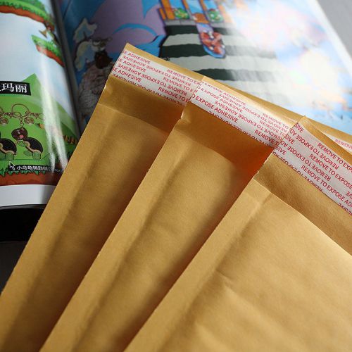 FM 10X 180*230+40mm Kraft Bubble Bag Padded Envelopes Mailers Shipping Yellow CA