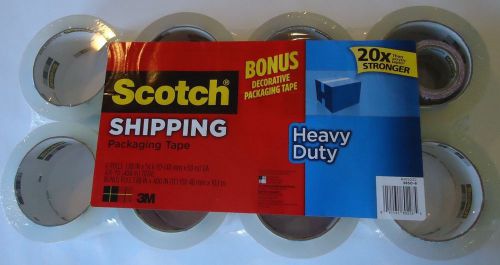 Scotch Heavy Duty Shipping Packaging Tape, 1.88 Inches x 54.6 Yards, 8 Rolls (38