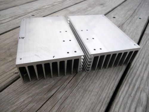 Two Aluminum Heat Sinks 5 7/8&#034; X 4&#034; X 1 5/8&#034;