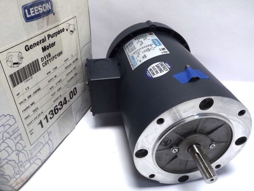 New leeson energy saving motor c6t11fc18h ph 3 hp 1.5 rpm 1140 cat 113634.00 for sale