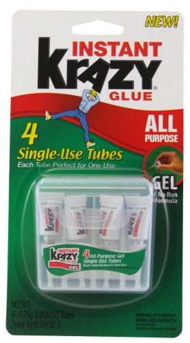 Krazy glue all-purpose gel with single use tube - 4 ea for sale