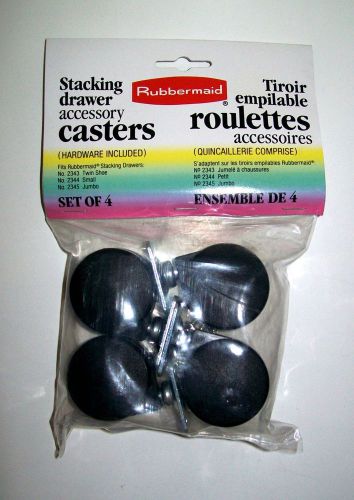 Rubbermaid Stacking Drawer Casters - Set of 4 - #2343, 2344, 2345 - 1993