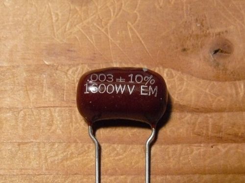 .003mfd capacitor .003 1600v 10% brand new .003 +/-10% 1600wv em for sale