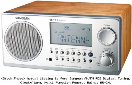 Sangean am/fm rds digital tuning, clock/alarm, multi function remote, : wr-2wl for sale