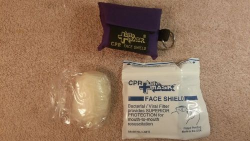 Lifemask CPR Face Shield Keychain - Purple