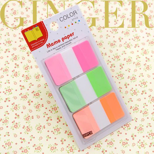 Cute Transparent Rainbow Sticker Post It Bookmark Point Mark Flags Sticky Notes