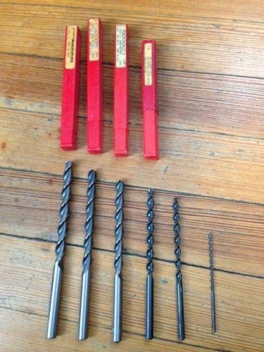 Lot 6 pieces -  SKF &amp; DORMER Tools HSS Extra-Long Parabolic worm Drill Bit