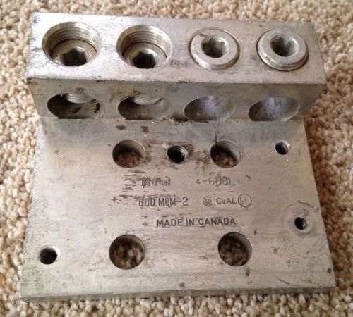 Brumall 4-600l 4 terminal block 600 mcm-2 -- free shipping!!! for sale