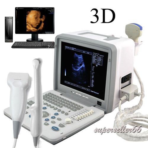 12-Inch Portable Digital Ultrasound Scanner Convex Linear Vaginal 3 Probes 3D CE