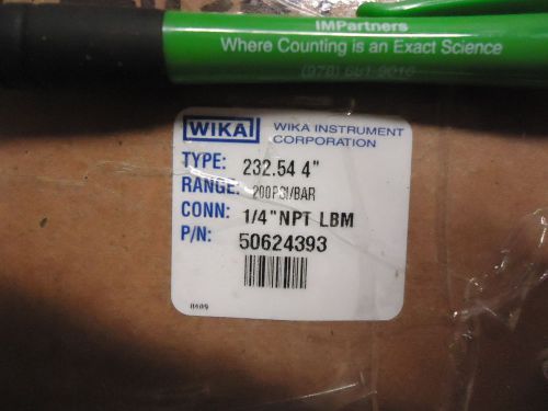 Wika 50624393 Gauge with Seal 0-200 PSI/BAR. Brand New!