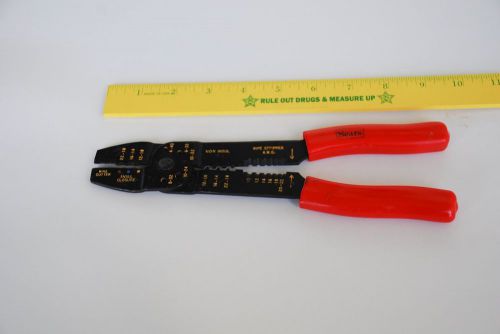 Wire Cutter/ Stripper/ Crimper: Sears 9.5&#034;, Taiwan, Used