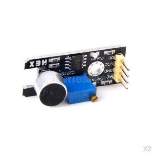 2x sound sensor module mic microphone controller sound detecting for arduino diy for sale