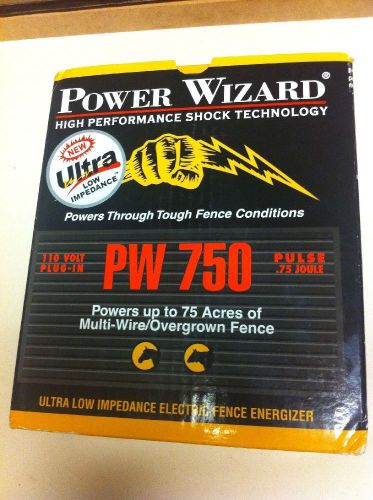 NEW Power Wizard .75 Joule PW750 Joule 110volt Plug In Electric Fence Energizer