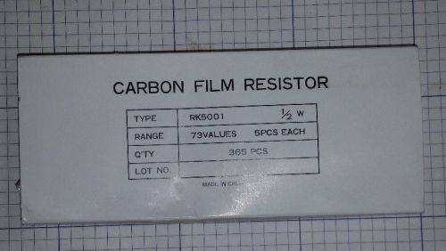 Carbon Film Resistors - 1/2 W - 365 Pieces