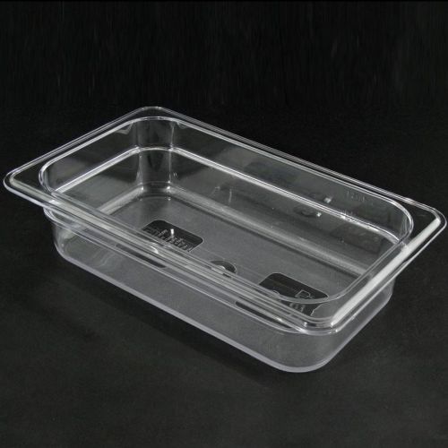 CAMBRO (42CW-135) HOT &amp; COLD FOOD PANS, 1/4 SIZE 2.5&#034; DEEP CLEAR