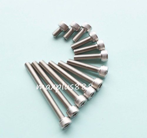 100pcs metric thread m5*10 stainless steel hex socket head cap screw bolts for sale