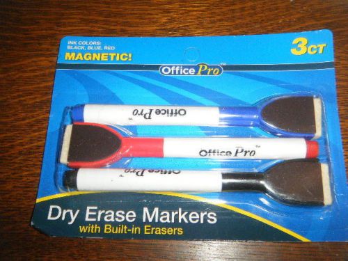 15 pks of dry erase markers 3pk  red,blue,black for sale