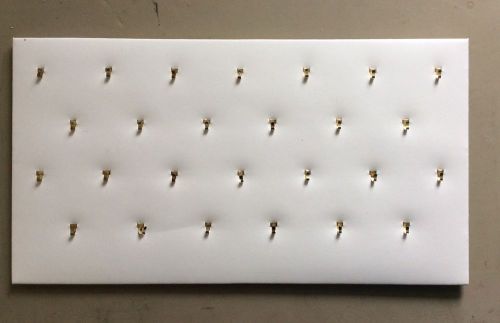 White Leatherette Multiple 15 Hook Necklace Display Easel 14&#034;X 7 1/2&#034;