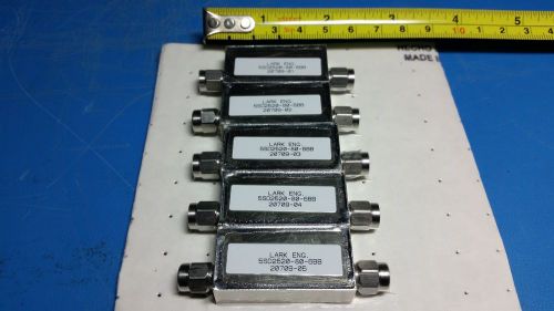 Lot of 5 Lark Engineering 5SD2520-80-6BB Band-pass Filter, SMA (m/m)