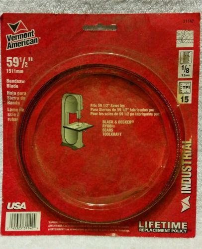 &#034;vermont american&#034; 59-1/2&#034; x 1/8&#034; x 15 tpi band saw blade  model # 31142 **new** for sale
