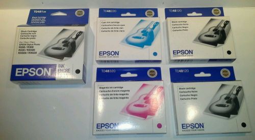 5 Each EPSON T048120 (2) T048120 (1) T048220 (1) TO48320 (1)  INK CARTRIDGES