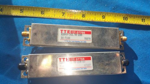 TTE K2849-162.7M-20M-50-7140 Band Pass RF Filters.  SMA connectors. Quantity 2.