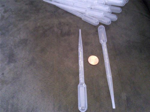 20 New plastic transfer pipets, pipettes, (eye droppers), 3 ml, graduated