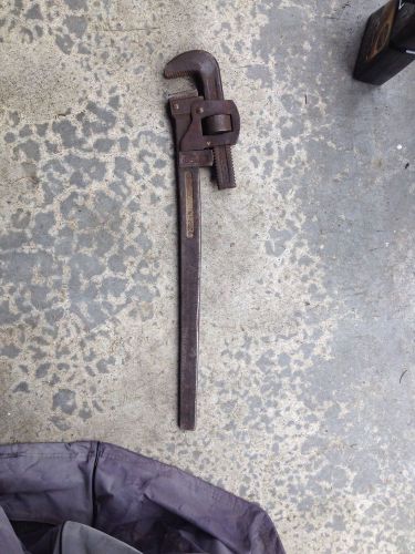 Vintage ridgid no24 pipe wrench. oswego tool co. ny 24&#034; for sale