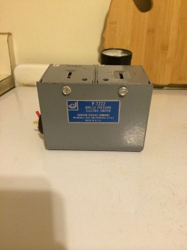 Johnson Controls P-7222 Duplex Pressure Electric Switch