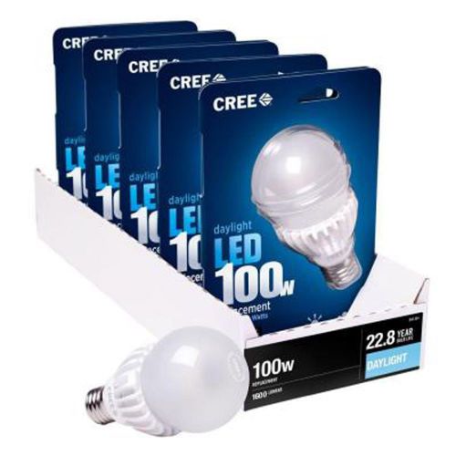 5-Pack CREE 100W Equivalent Daylight (5000K) A21 Dimmable LED Light Bulb