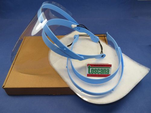 Dental medical face shield with frame set /2 blue 20 protective film toscana for sale