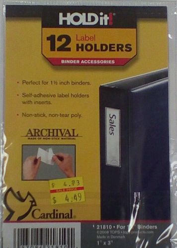 Holdit 12 label holders binder accessories