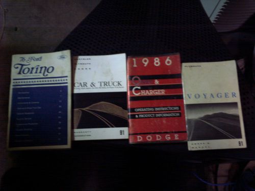 owners manuals (4) total used ford dodge torino etc