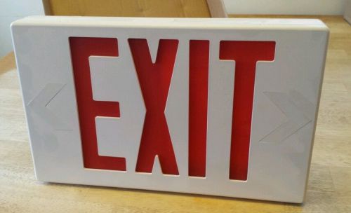 2 NEW Universal LED EXIT SIGN Crescent CPRW32EN Battery Powered White Red Letter